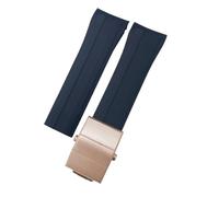 HKIDKK Silicone Rubber Watchband 21mm 22mm Replacement For MIDO M026 Ocean Star HydroConquest Waterproof Sport Watch Strap(Blue Rose,21mm)