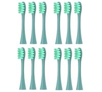 12 pcs/Set Electric Toothbrush Replacement Brush Heads Compatible with Oclean X/X PRO/ Z1/ F1/ One/Air 2/ SE Bristle Nozzles(12pcs Gray)(12pcs Green)