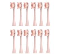12 pcs/Set Electric Toothbrush Replacement Brush Heads Compatible with Oclean X/X PRO/ Z1/ F1/ One/Air 2/ SE Bristle Nozzles(12pcs Gray)(12pcs Pink)
