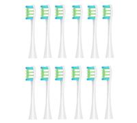 12 pcs/Set Electric Toothbrush Replacement Brush Heads Compatible with Oclean X/X PRO/ Z1/ F1/ One/Air 2/ SE Bristle Nozzles(12pcs Gray)(12pcs White)
