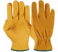 HKillua Gardening Gloves for Men and Women - Tough, Thorn Proof Comfortable Breathable Leather Multi-Purpose Work Gloves - Protective Large Garden Gloves with Strong Grip (Medium)