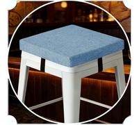 HKJGNH Square Stool Cushion 3/5/8cm thick,Linen Fabric Chair Seat Cushions Memory Foam Non Slip Chair Pad with Ties for Indoor Dining Room/Office/Hotel/Garden Chairs(12#,35x35x5cm)
