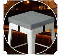 HKJGNH Square Stool Cushion 3/5/8cm thick,Linen Fabric Chair Seat Cushions Memory Foam Non Slip Chair Pad with Ties for Indoor Dining Room/Office/Hotel/Garden Chairs(1#,50x40x5cm)