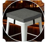 HKJGNH Square Stool Cushion 3/5/8cm thick,Linen Fabric Chair Seat Cushions Memory Foam Non Slip Chair Pad with Ties for Indoor Dining Room/Office/Hotel/Garden Chairs(2#,40x40x3cm)