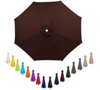 HKJGNH Umbrella Replacement Canopy, 2/2.3/2.5/2.7/3.0/3.5m 6/8 Ribs Garden Parasol Canopy Cover, Market Table Parasol Replacement Top For Cantilever Umbrella, Waterproof(#20,2.7m/6ribs)