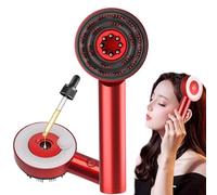 hKjPlvf Shiatsu Scalp Massager, 3 Massage Modes + 10 Min Timing, Cordless & Portable, Red Light Therapy, Red