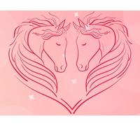 HKLIOPU Lover Horse Diamond Art Kits Adults 5D Diamond Painting Kits for Beginners,Full Round Drill Canvas Art for Home Wall Decor,Relaxation Stress Relief Gift for Women Mom 11.8x15.7inches