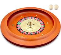 HKLLLM 11-Inch Roulette Wheel for Adults, Wooden Roulette Wheel, Perfect for Home Game Night