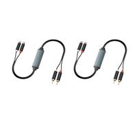 Hklshyd 2pcs 3.5mm Audio Isolator Audio Common Ground Isolator Aux Noise Reduction Filter with 2/2 Audio Cable for DVD TV Player