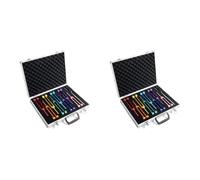 Hklshyd 2X Chakra Tuning Fork Set for Healing,Sound Therapy,Keep Body,with Rubber Mallet,Wrench,Cleaning Cloth and Aluminum Box