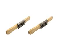 Hklshyd 2X Rake Wood Handle 15 Inch Buffing Rake for Cleaning Buffing Wheel or Airway Buffing Wheel