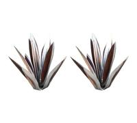 Hklshyd 2X Tequila Rustic Sculpture, DIY Metal Agave Plant,Rustic Hand Painted Metal Agave,Garden Yard Art Decoration 65CM
