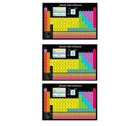Hklshyd 3X Periodic Table Science Poster with Real Elements, Black 24X16Inch Chemical Periodic Table Poster Classroom Decoration