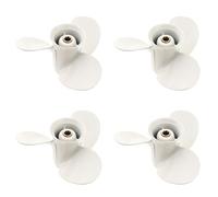 Hklshyd 4pcs 9 1/4 X 10-J1 Aluminum Alloy 3 Blade Outboard Motor Propeller for 9.9-15
