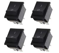 Hklshyd 4X AC 250V 16A 4 Pin ON/Off I/O 2 Position DPST Snap in Boat Rocker Switch 28x21mm