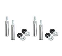 Hklshyd 4X Angle Grinder Extension Connecting Rod,M10 Thread Rotary Polisher Extension Shaft with 8Pcs Flange Lock Nut