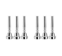 Hklshyd 6 Pack Trumpet Mouthpiece, 7C 5C 3C Silver Plated Mouthpiece for Beginners, Professional Players