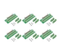 Hklshyd 6X IDC40P 40Pin Connector Strip Breakout Board Terminal Block Plug PLC Interface with Bracket, for PLC, DIN Rail Mount
