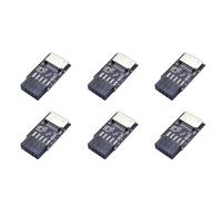 Hklshyd 6X Motherboard USB2.0 9Pin to TYPE-C A-KEY Front Connector Converter USB3.2 TYPE-E Interface Header Adapter