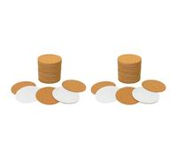 Hklshyd 80 Pack Self-Adhesive Cork Round 3.5 Inch Backing Sheets Cork Coasters for DIY Crafts-Bottom Protection