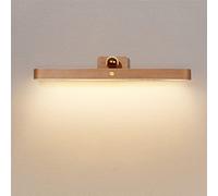 HKLY Dimmable LED Wall Lamp with Touch Switch and Battery Wooden Wall Light Indoor 4W USB Rechargeable Kitchen Light 360° Rotatable Bedroom Bedside Lamp Portable Magnetic Night Light