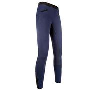 HKM 11058 Riding Leggings Starlight Silicone Full Seat for Women 32-48 Girls 98-176, Unisex_Adult, Trouser, HKM 4057052331510, Dark Blue/Black, 158-164