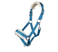 HKM 11796 Bischofshofen Headcollar Plush Padding Horse Halter Turquoise, Warmblood