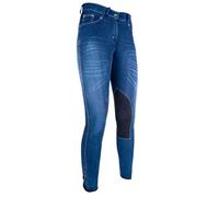 HKM 3070 Summer Denim Jodhpurs, Girls/Ladies, Alos knee trim, 128-46 72-84