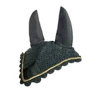 HKM 3387 Fly Cover, Insect Protection, Fly Protection, Ear Protection, Green/Gold, Thoroughbred