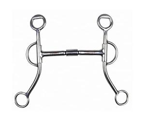 HKM 4354 Snaffle Bit with Shanks, Billy Allen Western Bit Copper Insert, 125