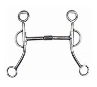 HKM 4354 Snaffle Bit with Shanks, Billy Allen Western Bit Copper Insert, 135