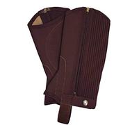 HKM 557921 Imitation Nubuck Riding Chaps with Elastic Insert, Dark Brown, L-36