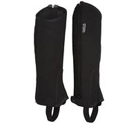 HKM Unisex Half chaps made of imitation nubuck leather, Black, S