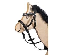 HKM 9209 Knitloze Trense Funny Horses - speelgoedscheider houten paarden zwart, Mini Shetty
