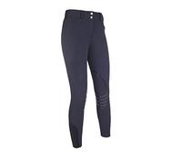 Hkm Adult Jodhpurs Elite Hunter Silicone Knee Patches 9100 Trousers, 9100 Black, 44