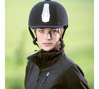 Hkm Air Stripe Riding Hat Black/Silver - Size 52cm - 54cm - 52cm - 54cm · Black and Silver