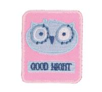HKM Applique Owl Patches, Pink/Blue
