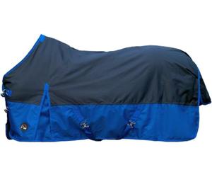 HKM Chester- 600D fleece lining Turnout rug Navy/Blue 7'3