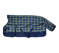 HKM Cleveland check 600D, with fleece Highneck rug Navy/Green Checked 6'4