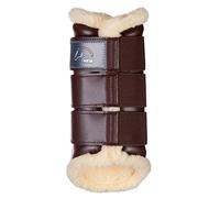 HKM 8585 Comfort Gaiters Teddy Lining Imitation Leather Anatomical Dark Brown XL