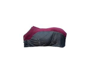 HKM Comfort with fleece Fly rug Dark Red/Black 7'3