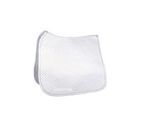 HKM Dressage Saddle cloth with piping White/Silver Pony