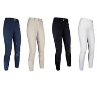 Hkm Elite Hunter Adult Jodhpurs Silicone Knee Seat2500 Trousers, 2500 Beige, 42