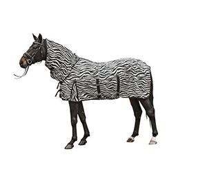 HKM Fly rug -Zebra- with neck EU165/UK7'3/US 87 White/Black
