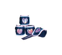 HKM Funny Horses Hearts Fleece Bandages Dark Blue 150 cm