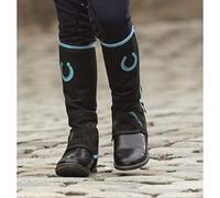 HKM Funny Horses Riding Chaps Black/Aqua 8