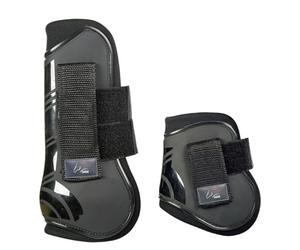 HKM Genoa 91991291.0621 Jumping Gaiters and Brushing Caps Set of 4 White/Black