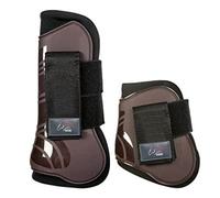 HKM Genoa 91992191.0621 Jumping Boots and Fetlock Caps Set of 4 Dark Brown/Black