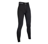 HKM Girl's Hailey Silicone Full seat Riding Breeches, Black, 11/13 Years