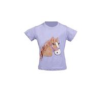 Hkm Girl's Lola Fluffy T-Shirt, Pink, 122-128